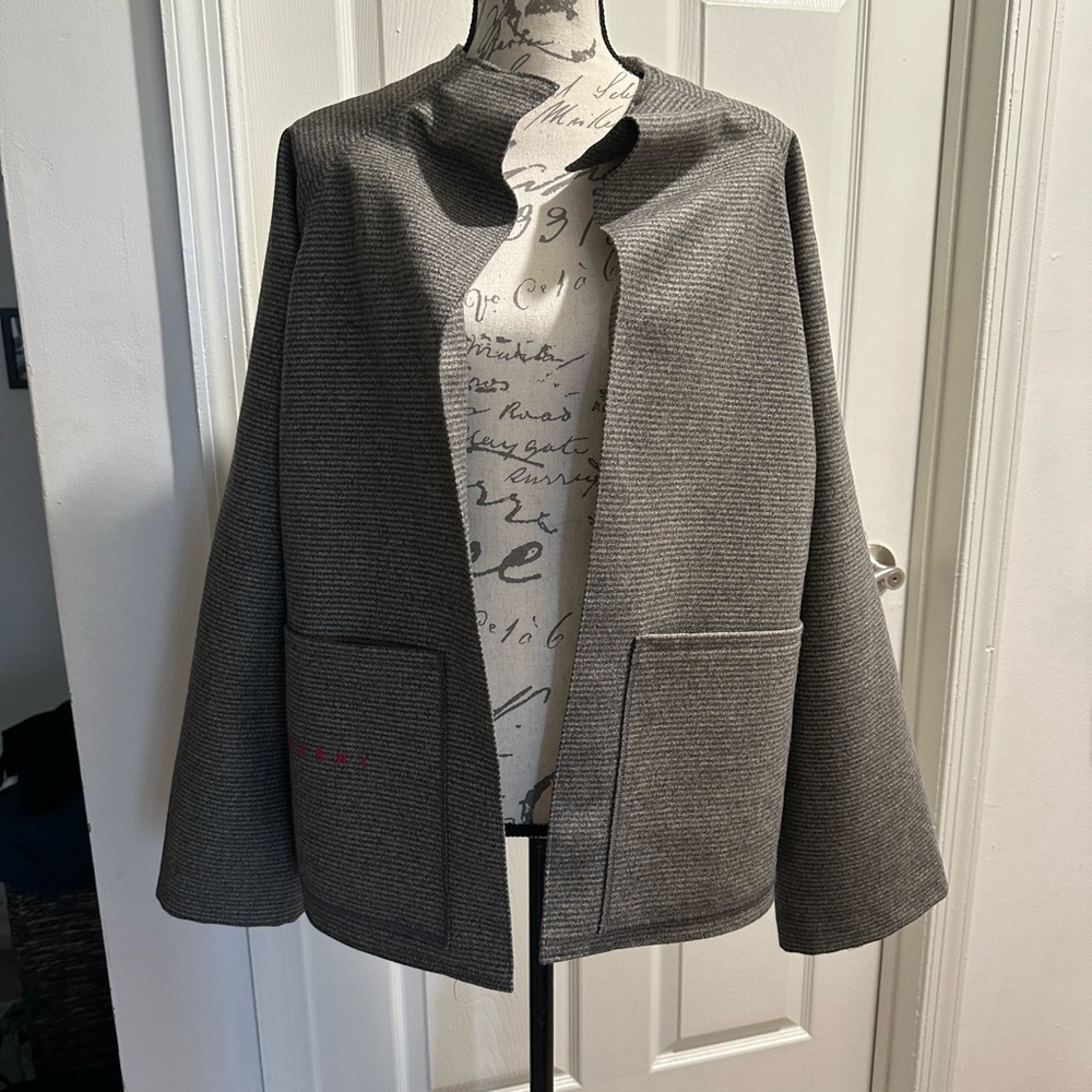 Marni logo wool jacket